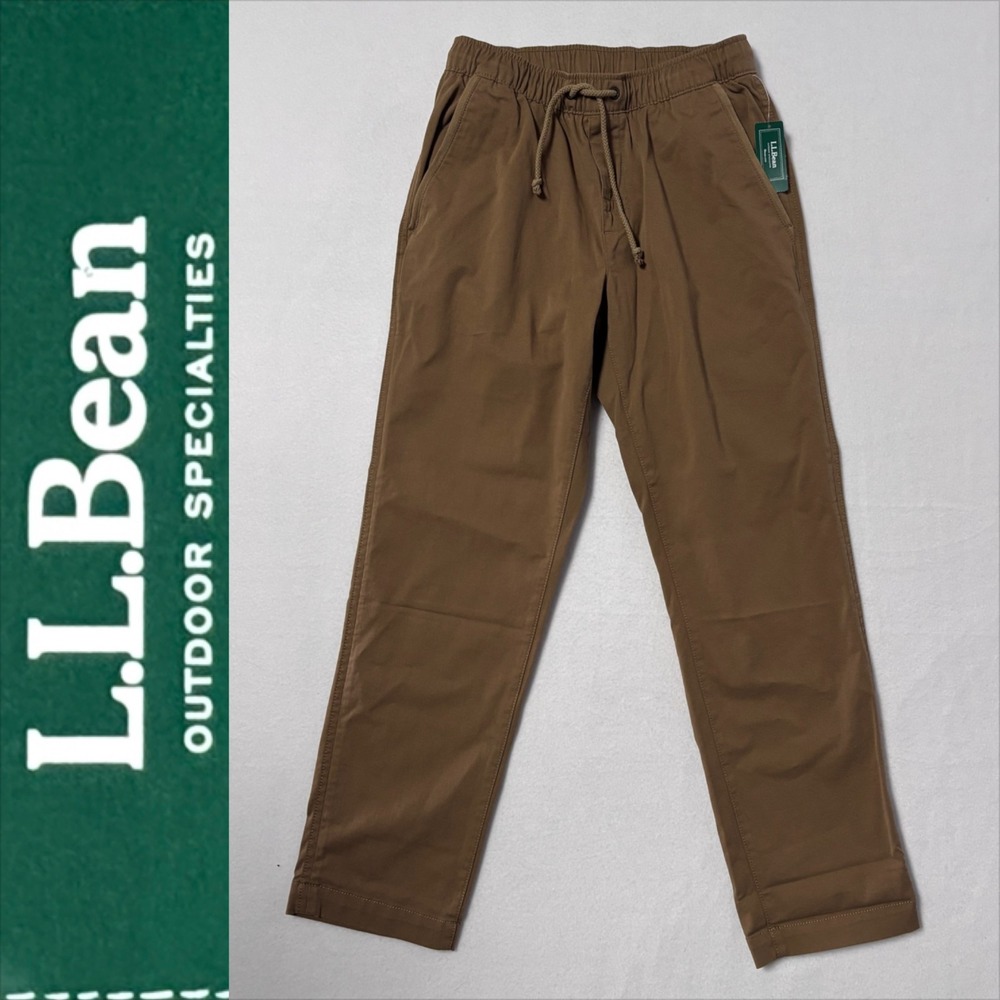 LL‎ Bean S 30 Mens Comfort Stretch Dock Pants Walnut Brown 519949